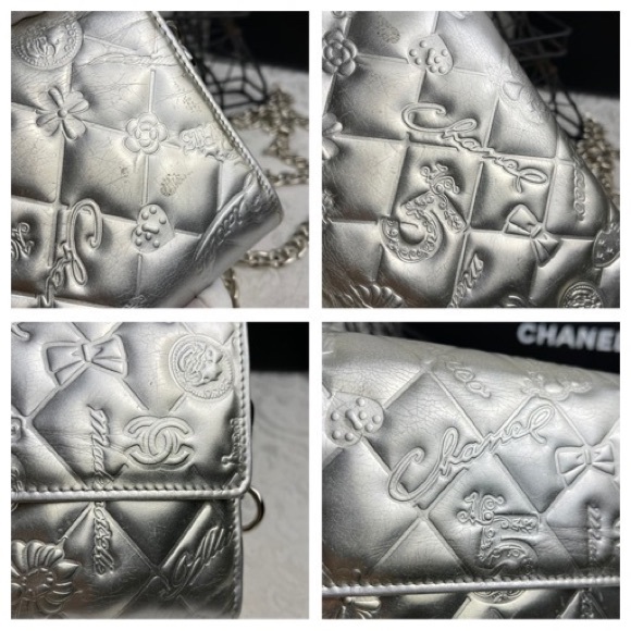 COPY - ✅CHANEL✅ RARE Authentic CC Logo Quilted Long Chain Wallet - Picture 11 of 15
